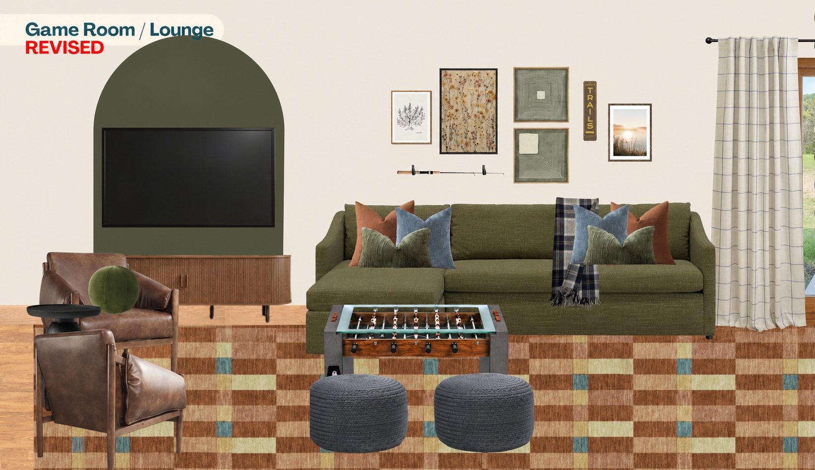 Game room / lounge design concept